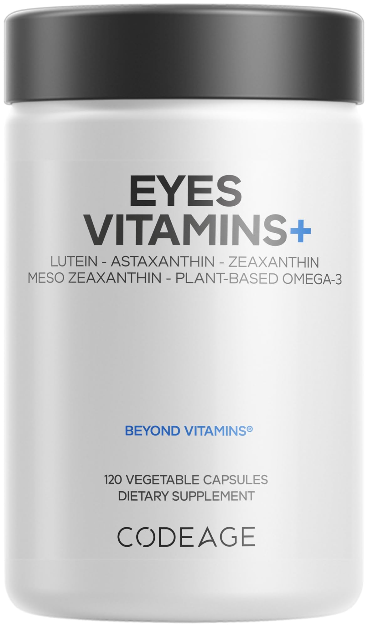Codeage Eyes Vitamins - AREDS 2 Based Formula Supplement - 2-Month Supply - Vitamins A, C, E, Zinc, Lutein, Astaxanthin, Zeaxanthin, Eyebright, Marigold, Bilberry, Saffron, Omega-3-120 Capsules Codeage buy supplements canada
