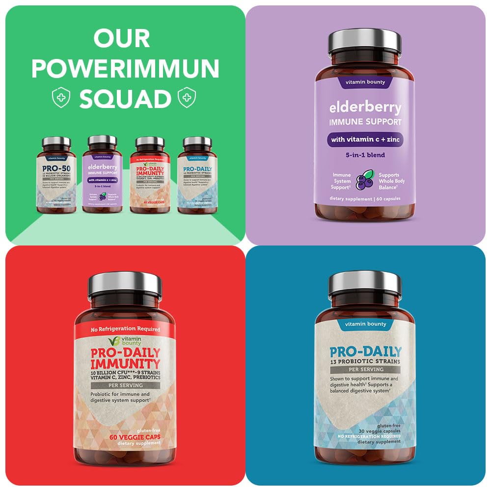Vitamin Bounty Pro-50 Probiotics - 13 Probiotic Strains, Gut Health, Digestive Health Vitamin Bounty buy supplements canada