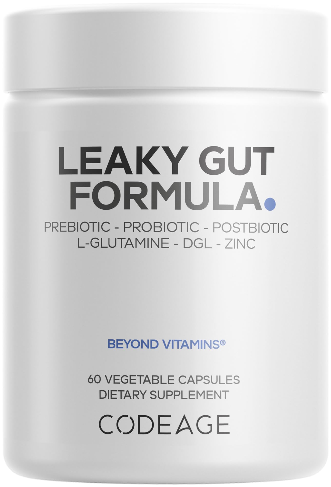 Codeage Leaky Gut Supplement, L-Glutamine, N-Acetylglucosamine, Probiotic, Butyric Acid, Polyphenols, Quercetin, DGL, Marshmallow Root, Berberine, BioPerine Codeage buy supplements canada