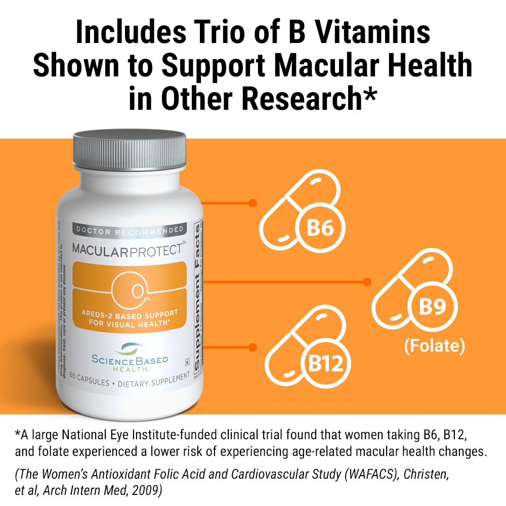 ScienceBased Health MacularProtect AREDS 2 Formula – Eye Health Vitamin & Mineral Supplement with Lutein, Zeaxanthin & B Vitamins for Macular & Vision Support – 60 Capsules ScienceBased Health buy supplements canada