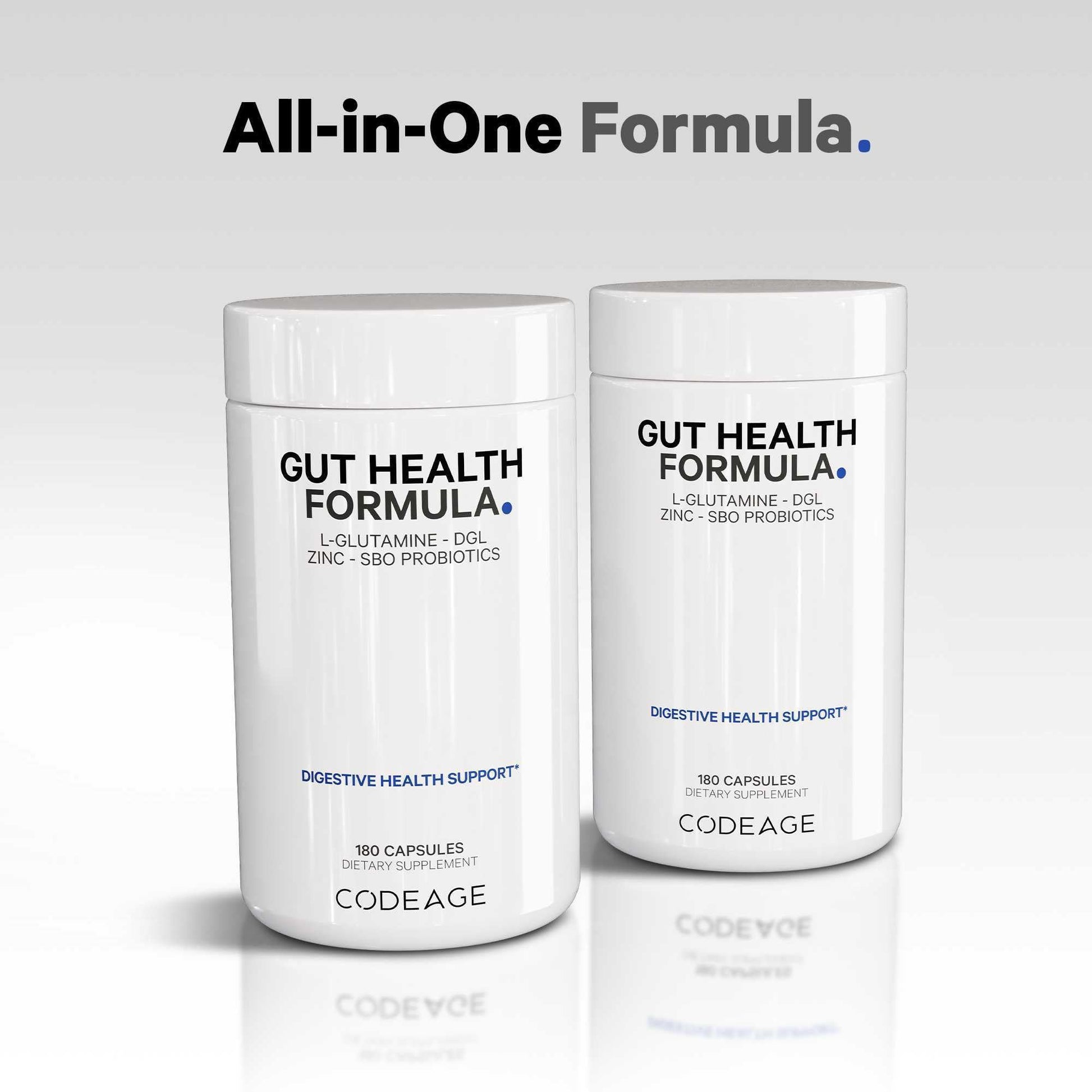 Codeage Gut Health Supplements Vegan Formula - L Glutamine, Zinc, Turkey Tail Mushroom Powder, Tonic Mushroom, Maitake, Micro Algae, Mineral, Licorice Root DGL - Probiotics, Prebiotics - 180 Capsules Codeage buy supplements canada