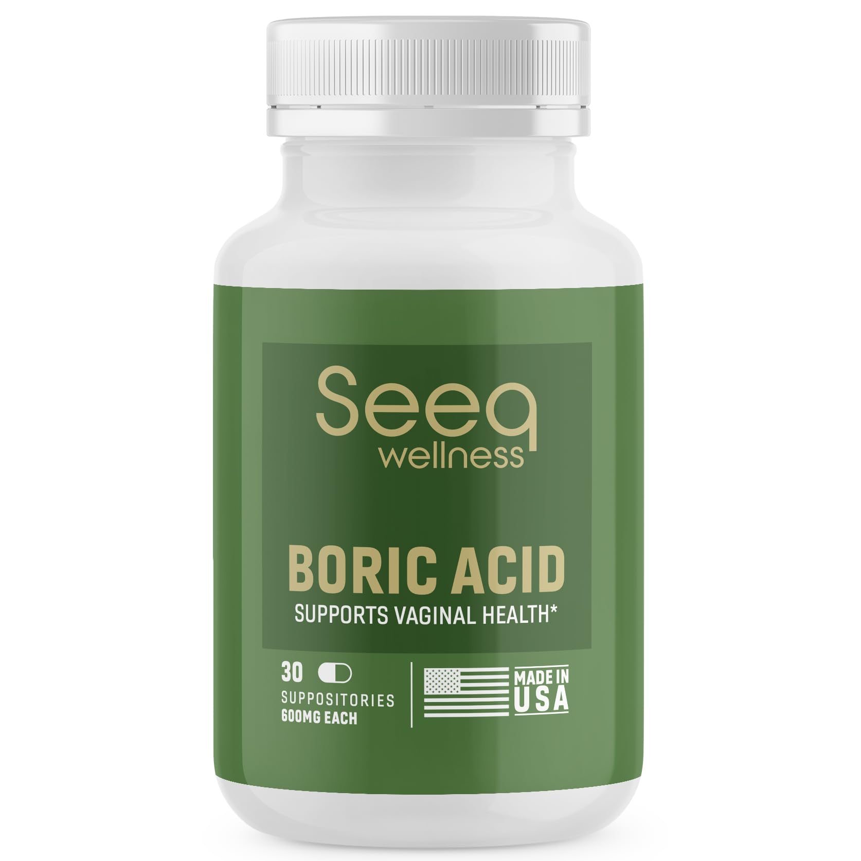 Seeq Wellness Boric Acid Vaginal Suppositories - Helps Support Odor Control and Balance Vaginal PH Seeq Wellness buy supplements canada