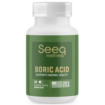 Seeq Wellness Boric Acid Vaginal Suppositories - Helps Support Odor Control and Balance Vaginal PH Seeq Wellness buy supplements canada