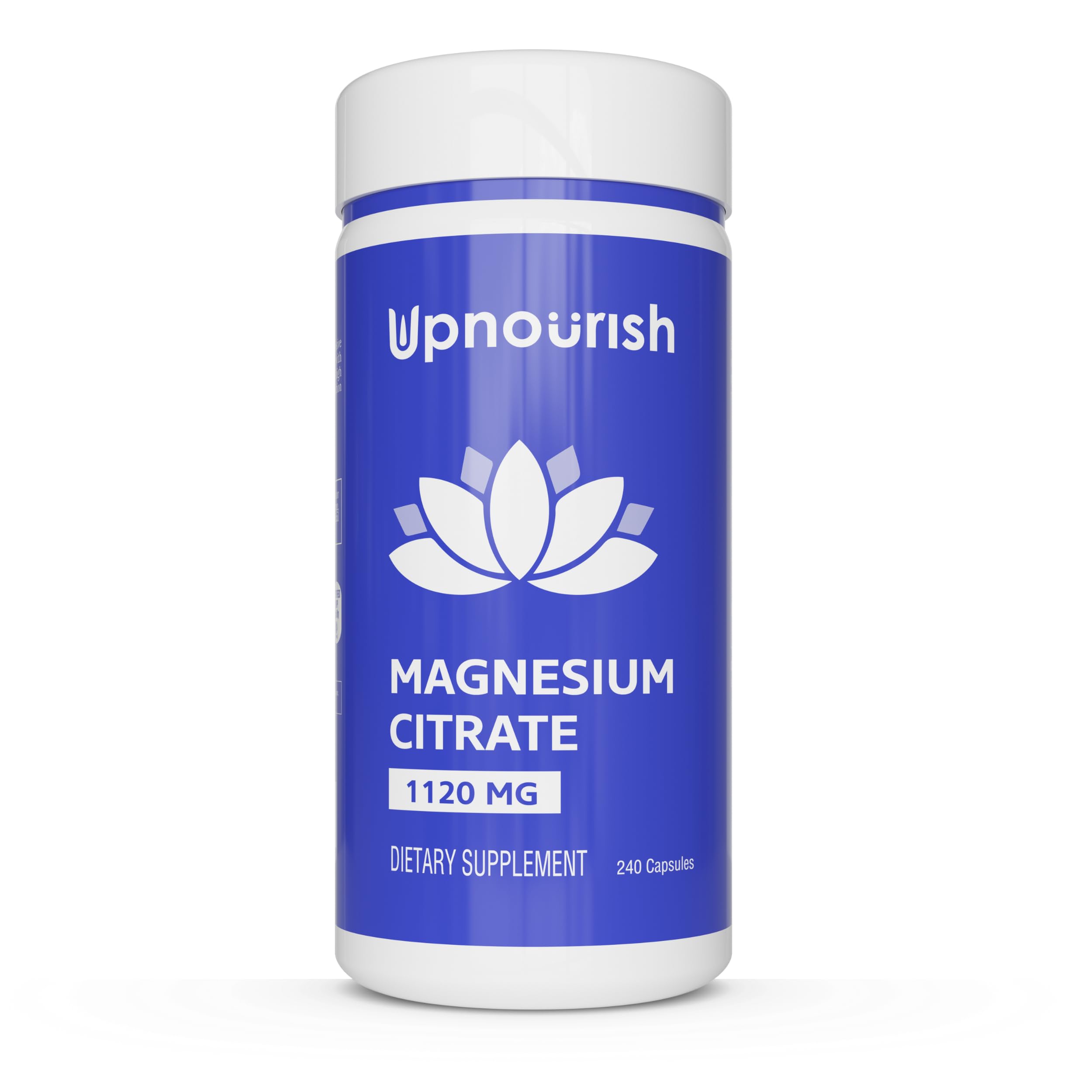 UpNourish Pure Magnesium Citrate (Citrato de Magnesio) 1120mg, 240 Capsules - High Absorption Magnesium Supplement for Women & Men - Natural Calm Magnesium for Constipation, Relax, Cramp Defense UpNourish buy supplements canada