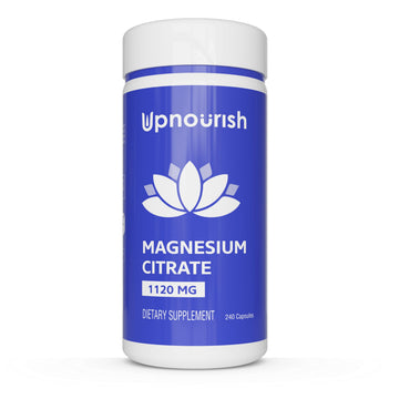 UpNourish Pure Magnesium Citrate (Citrato de Magnesio) 1120mg, 240 Capsules - High Absorption Magnesium Supplement for Women & Men - Natural Calm Magnesium for Constipation, Relax, Cramp Defense UpNourish buy supplements canada