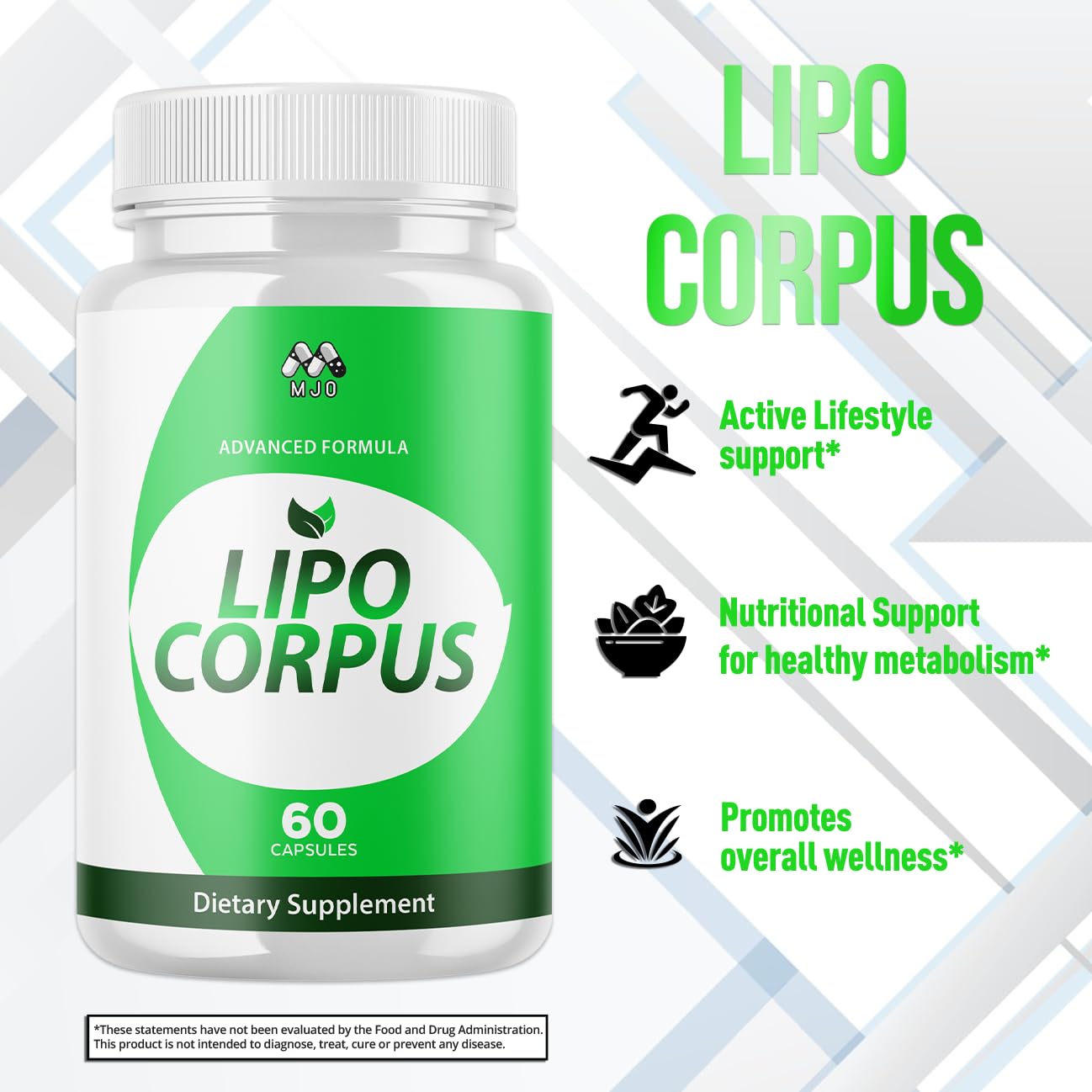 Lipo Corpus Capsules, Official LipoCorpus Supplement Pills Will All Natural Ingredients, Advanced Formula Lipo Corpus Active Lifestyle Supporting Health and Wellness for Women and Men (60 Capsules) MJO buy supplements canada
