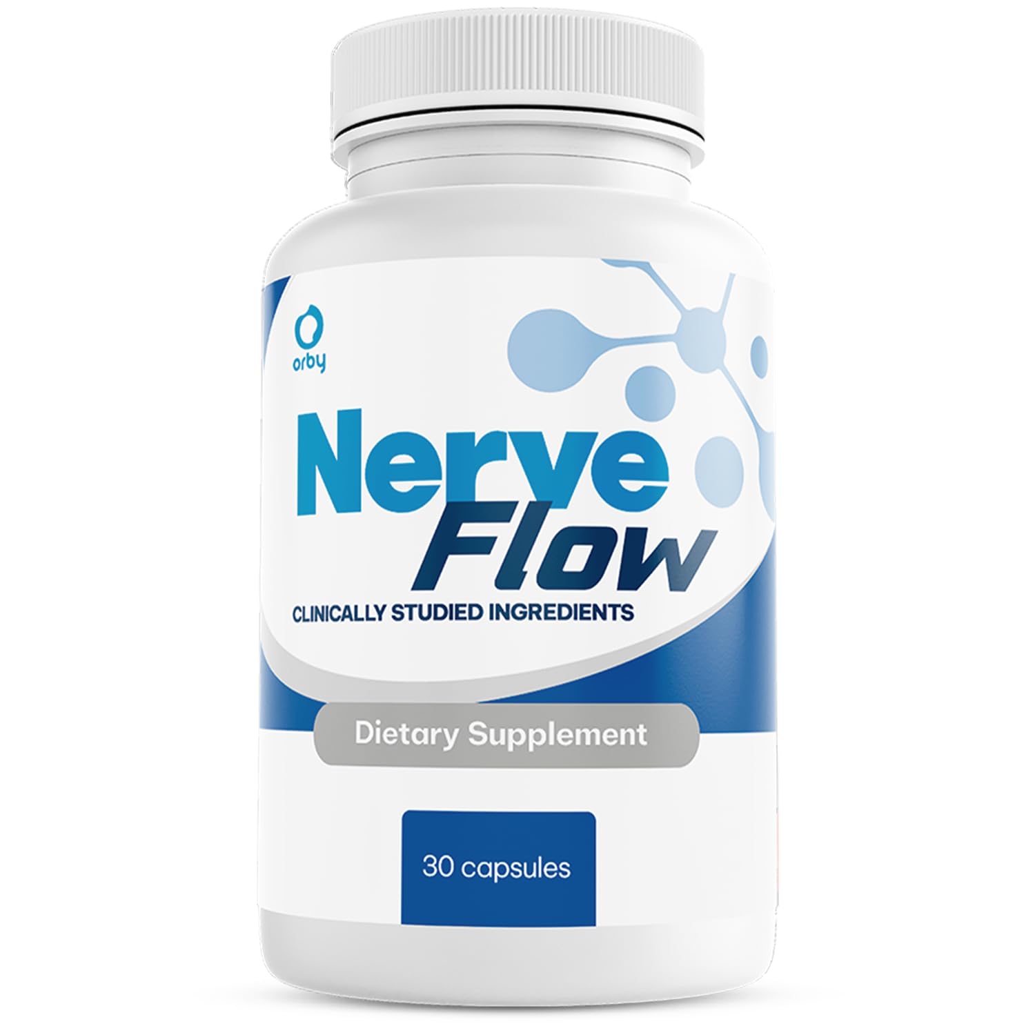 Orby NerveFlow – Natural Daily Wellness Supplement with Magnesium, Turmeric & CoQ10 – Non-GMO, GMP Certified, Made in USA – 30 Capsules, 1 Month Supply Orby buy supplements canada