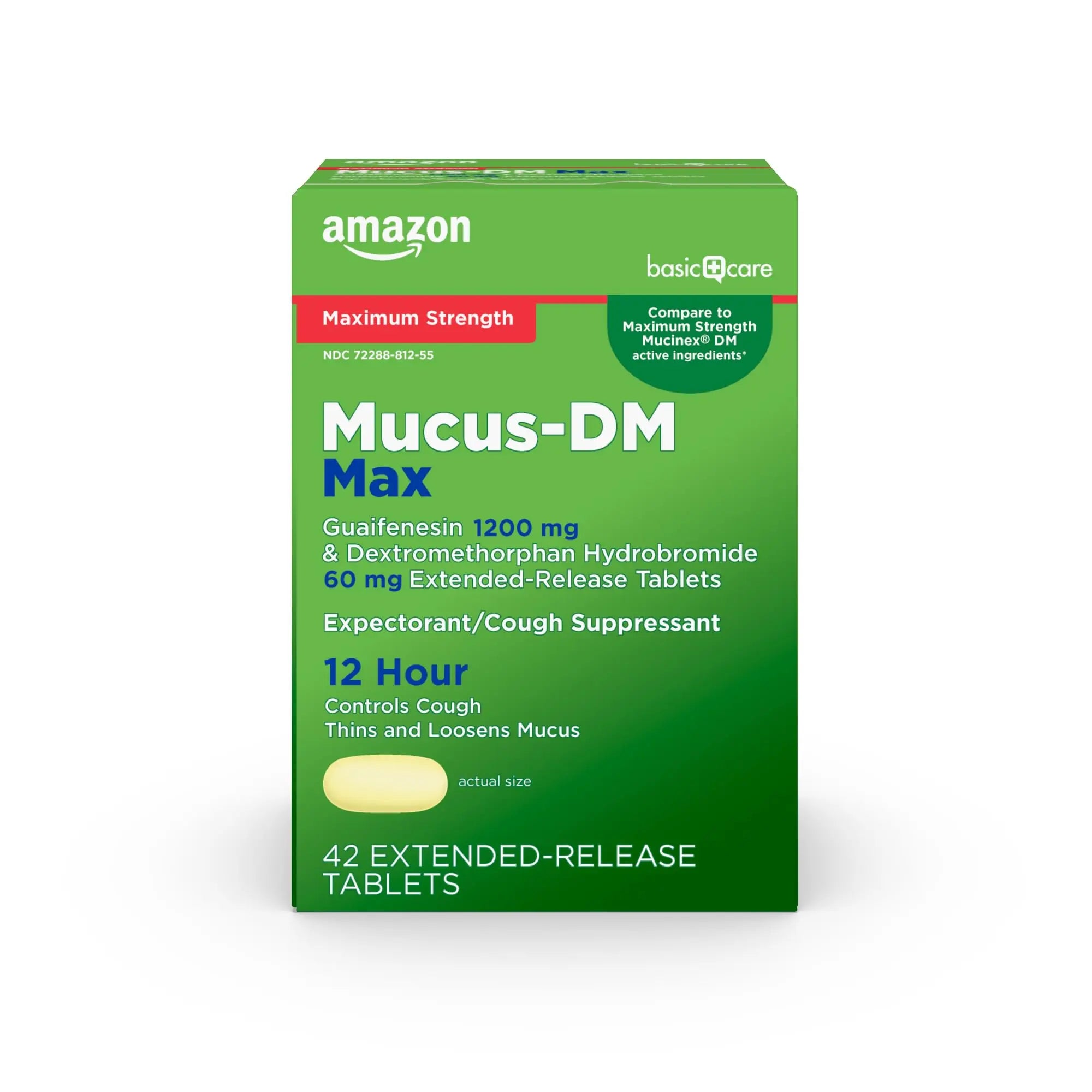 Amazon Basic Care Maximum Strength Mucus DM, Expectorant and Cough Suppressant Extended-Release Tablets, 42 Count Amazon Basic Care buy supplements canada