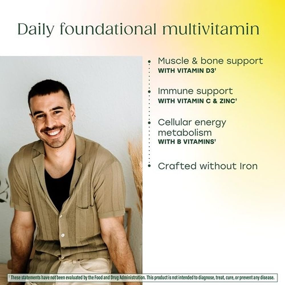 MegaFood One Daily Iron Free Multivitamin - Multivitamin for Women and Men - with Real Food - Immune Support Supplement - Bone Health - Energy Metabolism - Vegetarian; Non-GMO; No Iron - 60 Tablets MegaFood buy supplements canada