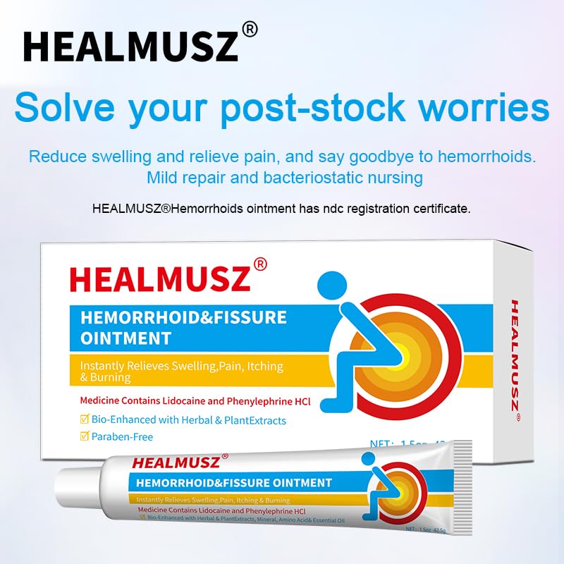 HEALMUSZ Hemorrhoid & Fissure Ointment,with 4% Lidocaine and Phenylephrine HCl,Fast Relief for Pain, Swelling, Discomfort & Itching | 1.5 oz HEALMUSZ buy supplements canada