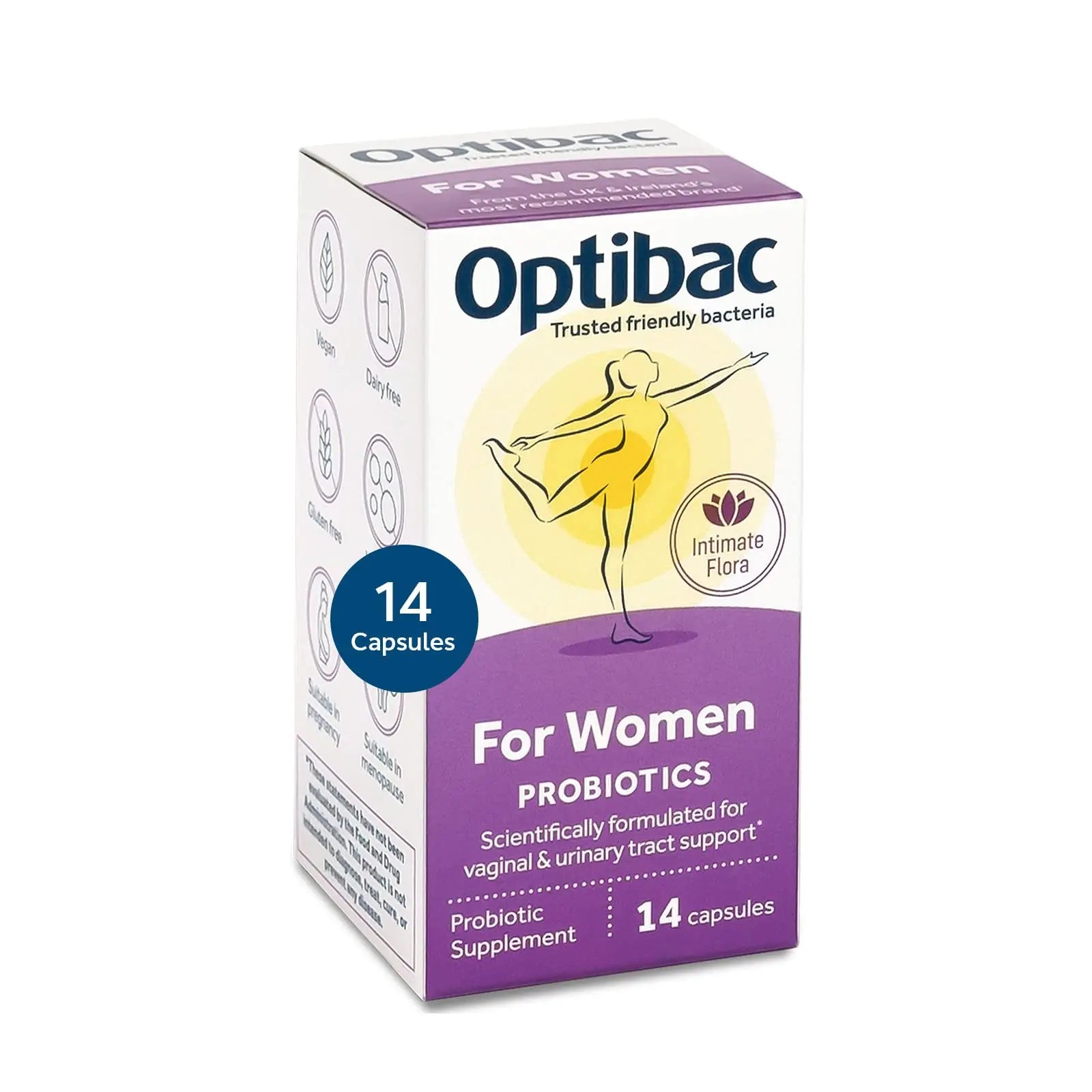 Optibac Probiotics for Women - Vegan Probiotic to Support Vagina Flora and Urinary Tract Health - 14 Capsules Optibac Probiotics buy supplements canada