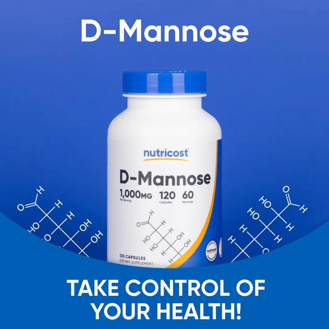 Nutricost D-Mannose 1000mg Per Serving, 120 Capsules - 500mg Per Capsule, Urinary Tract Health, Non-GMO and Gluten Free (Pack of 2) Nutricost buy supplements canada