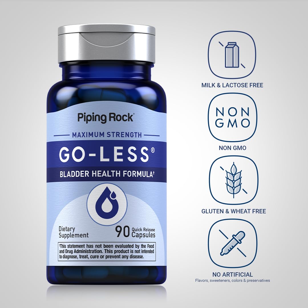 Piping Rock Bladder Control Pills for Women and Men | 90 Capsules | Maximum Strength Formula | Pumpkin Seed Extract | Non-GMO, Gluten Free Supplement Piping Rock buy supplements canada
