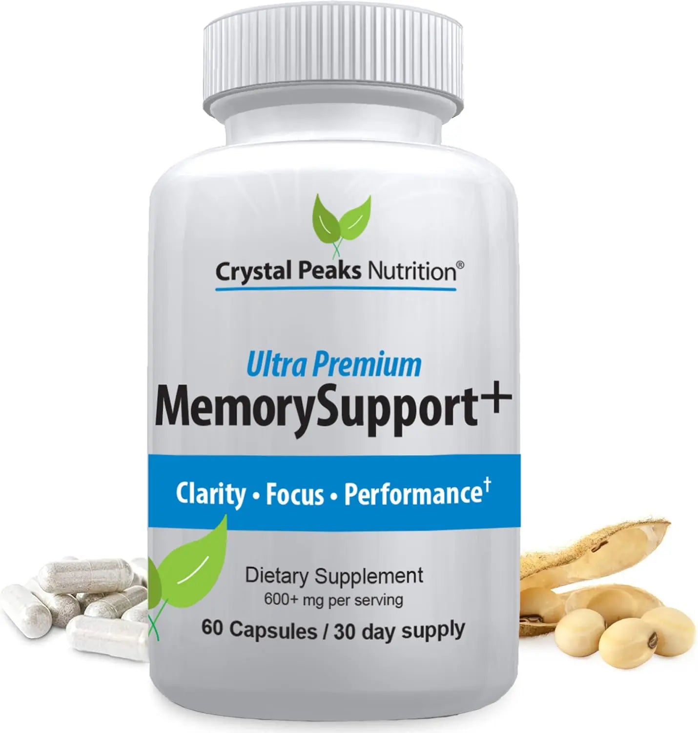 Memory Boost + Brain Support Supplement – Nootropic for Focus, Concentration, Memory. Enhanced Energy, Recall and Alertness - 60 Capsules/30-day Supply. CRYSTAL PEAKS NUTRITION buy supplements canada