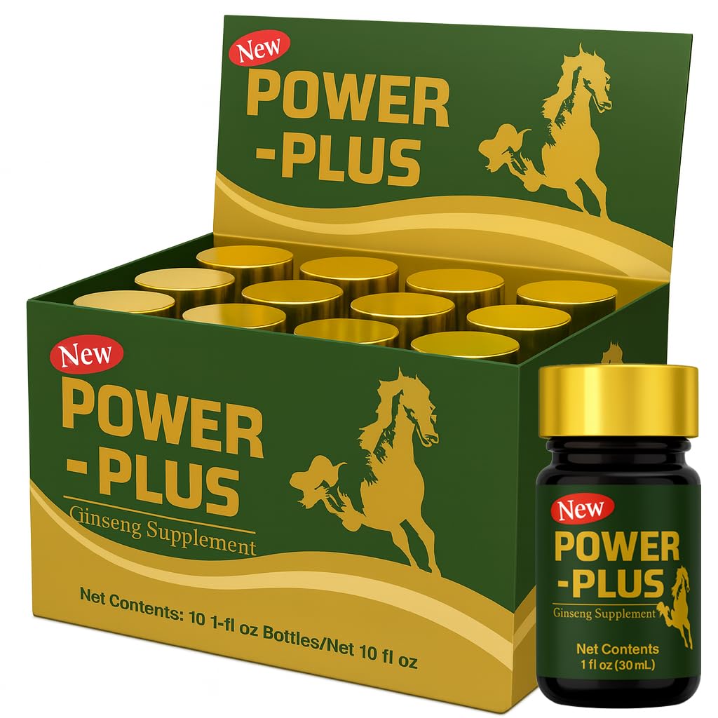 Skydia Power Plus - 10 Bottles Power-Plus Botanical Blend Liquid Supplement (1 FL OZ) Korean Ginseng Extract Ginseng Supplement Natural Men Tonic Ginseng Root Korean Red Ginseng Drops Skydia buy supplements canada