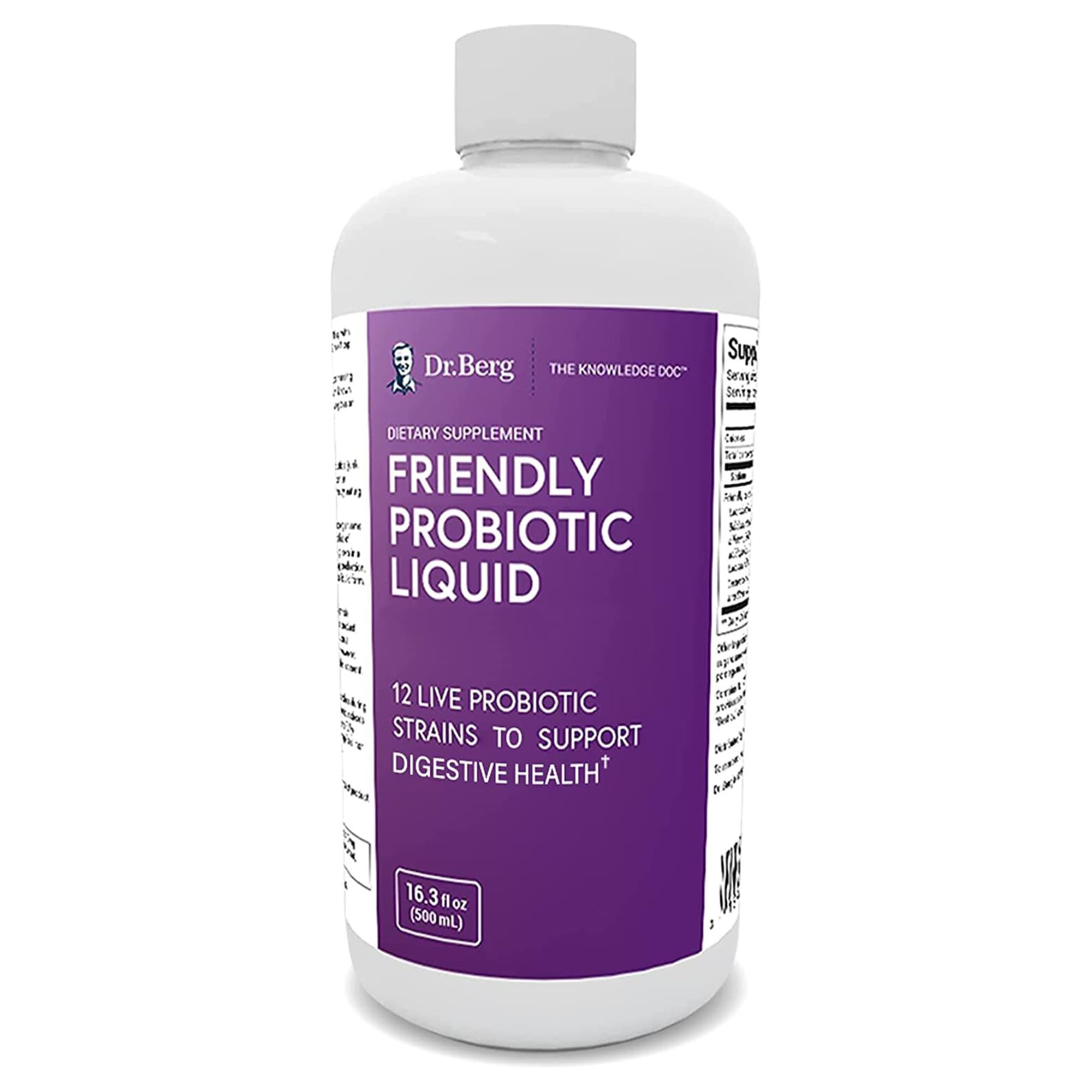 Dr. Berg's Friendly Probiotic Liquid Supplement Drink Mix w/ 12 Live Probiotics Strains Dr. Berg Nutritionals buy supplements canada