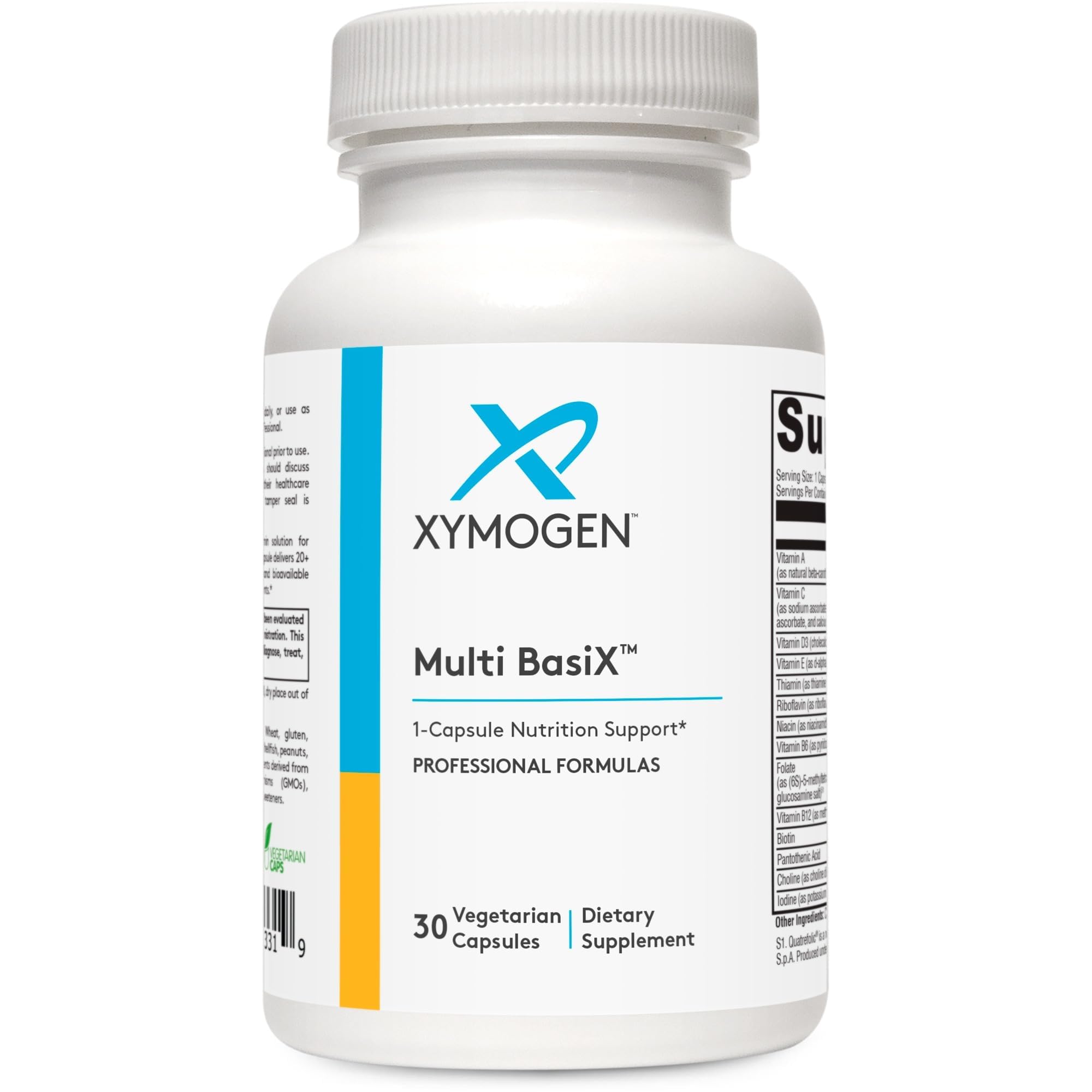 XYMOGEN Multi Basix - Daily Multivitamin Supplement - Over 20 Essential Nutrients for Foundational Wellness - 5-MTHF, Vitamin D3, Vitamin B12 & More - Vegetarian, Non-GMO & Gluten Free - 30 Capsules XYMOGEN buy supplements canada