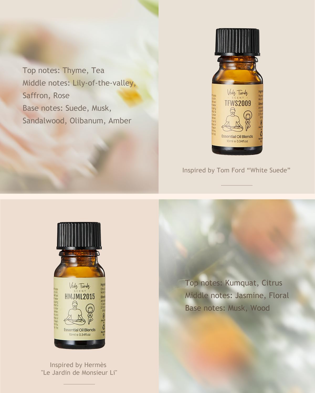 VTS Waterless Diffuser with Classic Perfume Scent Essential Oils Set, Perfume Collection VEDA TINDA SCENT buy supplements canada