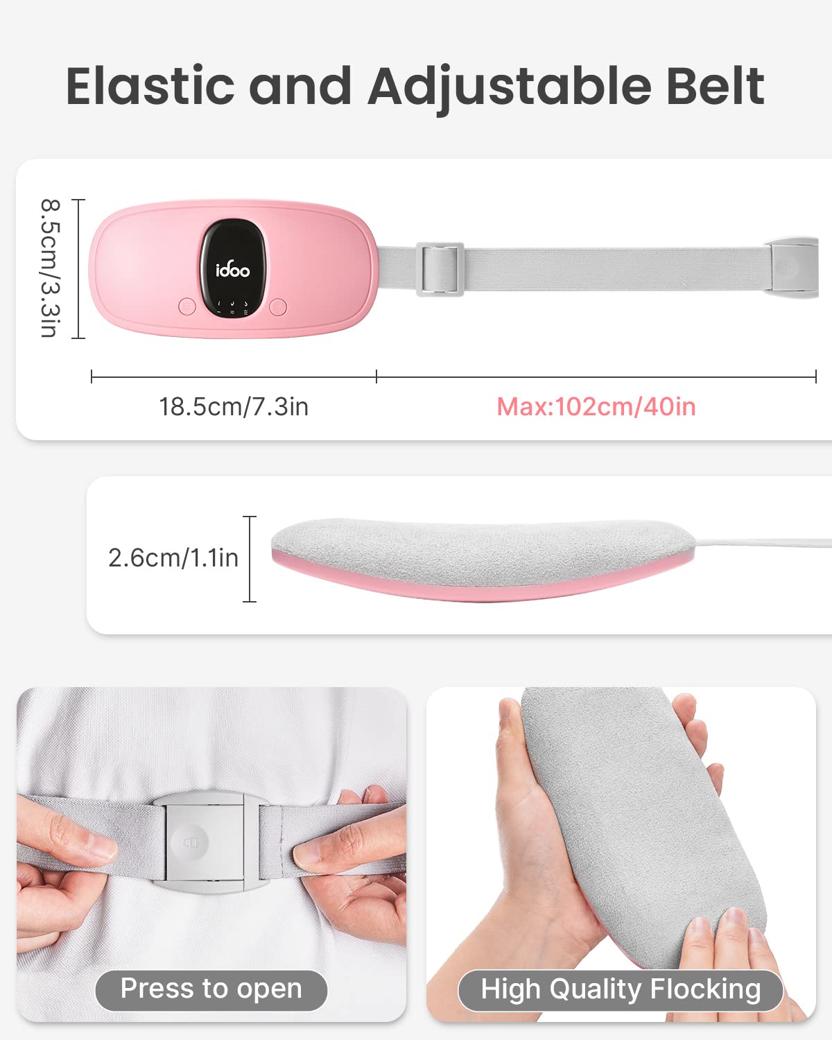 FSA HSA Eligible Portable Cordless Menstrual Heating Pad, iDOO Period Heating Pads iDOO buy supplements canada
