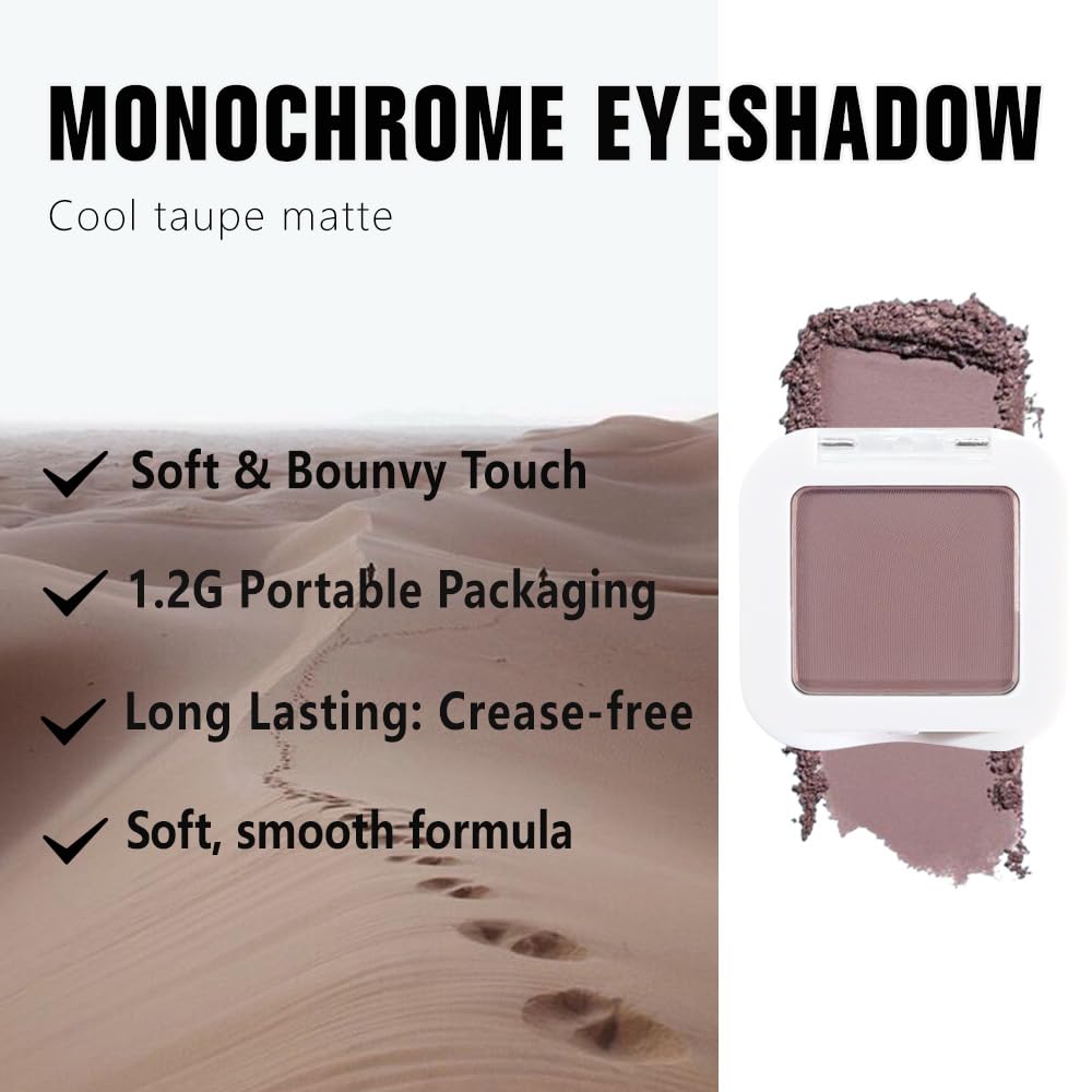evpct Mauve Taupe Plum Matte Single Eye Shadow Palette Makeup for Older Women, Plum Lavender Purple Natural Cream Eyeshadow Palette for Green Eyes, High Pigment Mini Monochrome Eyeshadow evpct buy supplements canada