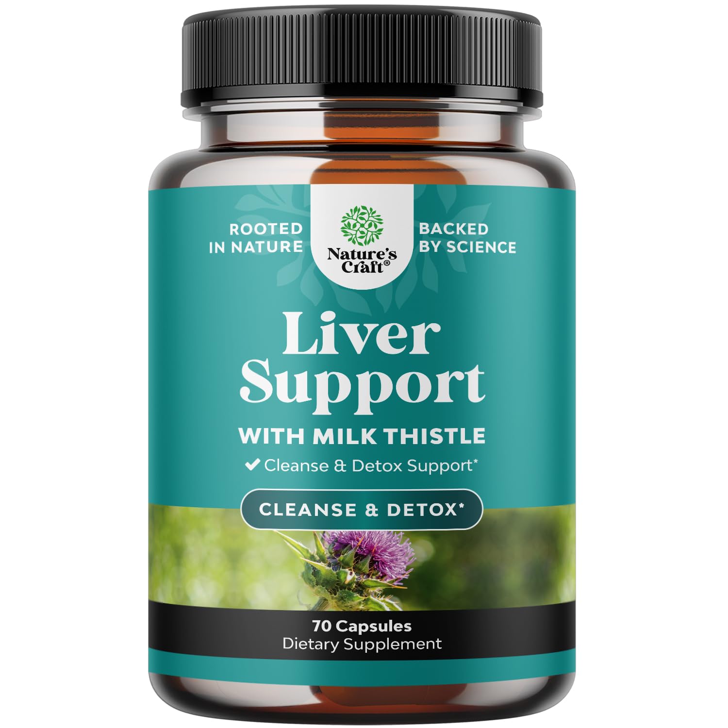 Liver Cleanse Detox & Repair - Milk Thistle Supplement for Digestion & Immune Health - Ginger Root, Choline & Dandelion Root Natures Craft buy supplements canada