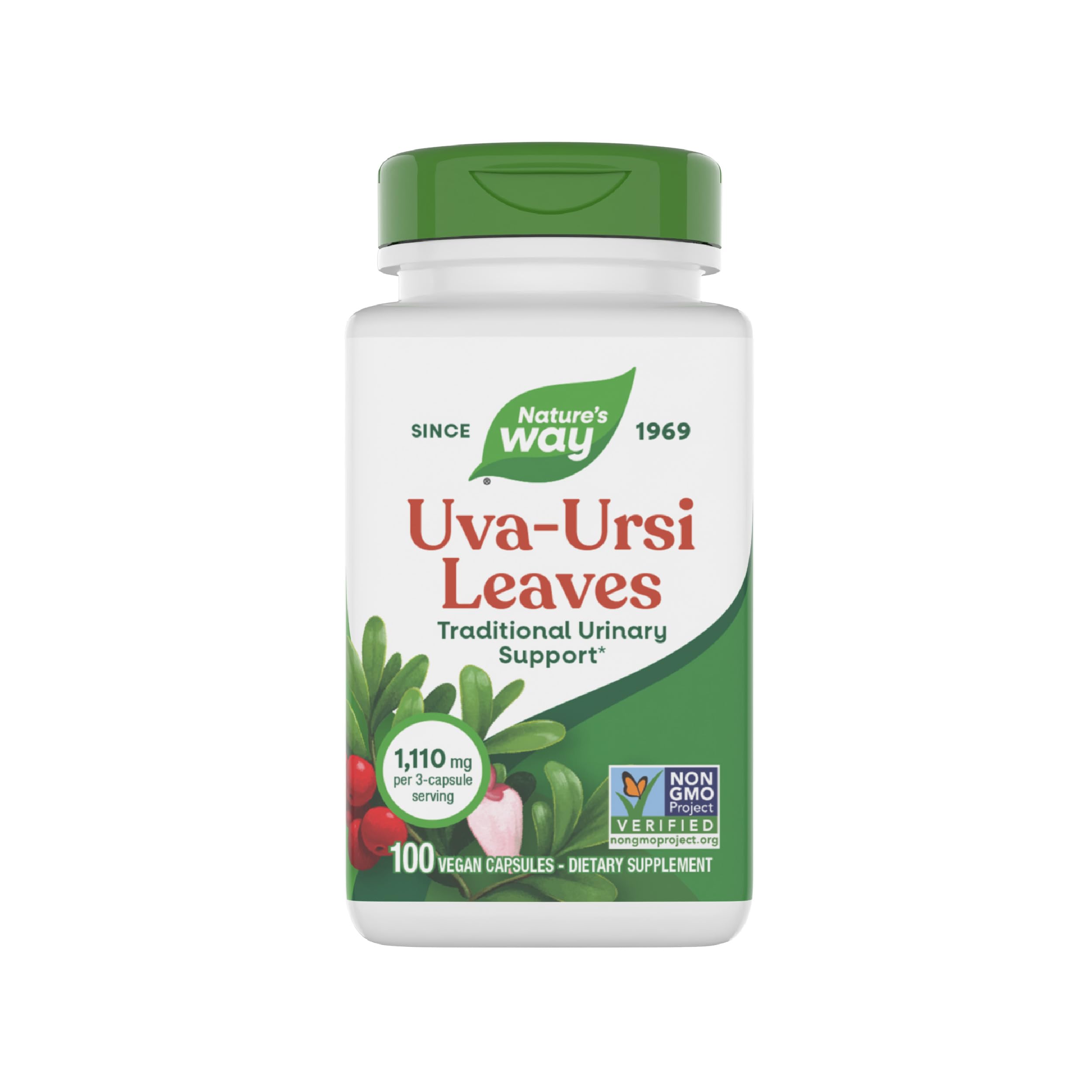Nature's Way Uva Ursi Leaves, Traditional Urinary Support*, 1,110 mg per 3-Capsule Serving, Non-GMO Project Verified, Herbal Dietary Supplement, Gluten Free, 100 Vegan Capsules (Packaging May Vary) Nature's Way buy supplements canada