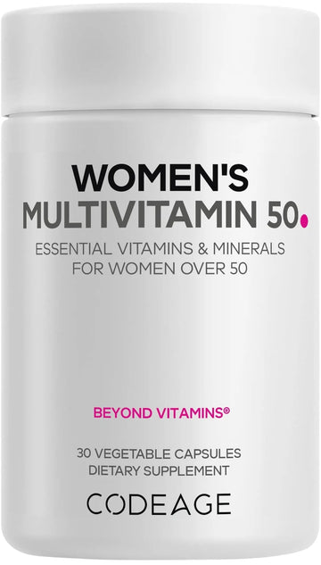 Codeage Women’s Multivitamin 50 - Essential Vitamins for Women Over 50, Methylated Folate, Magnesium, Selenium, Vitamin B6, B12, D3 Antioxidants Codeage buy supplements canada
