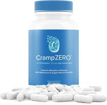 CrampZero Magnesium for Leg Cramps at Night – Potassium Magnesium Supplement with Calcium and Vitamin D3, Supports Muscle Relaxation and Function, Night Leg Cramps Relief, 60 Capsules CrampZero buy supplements canada