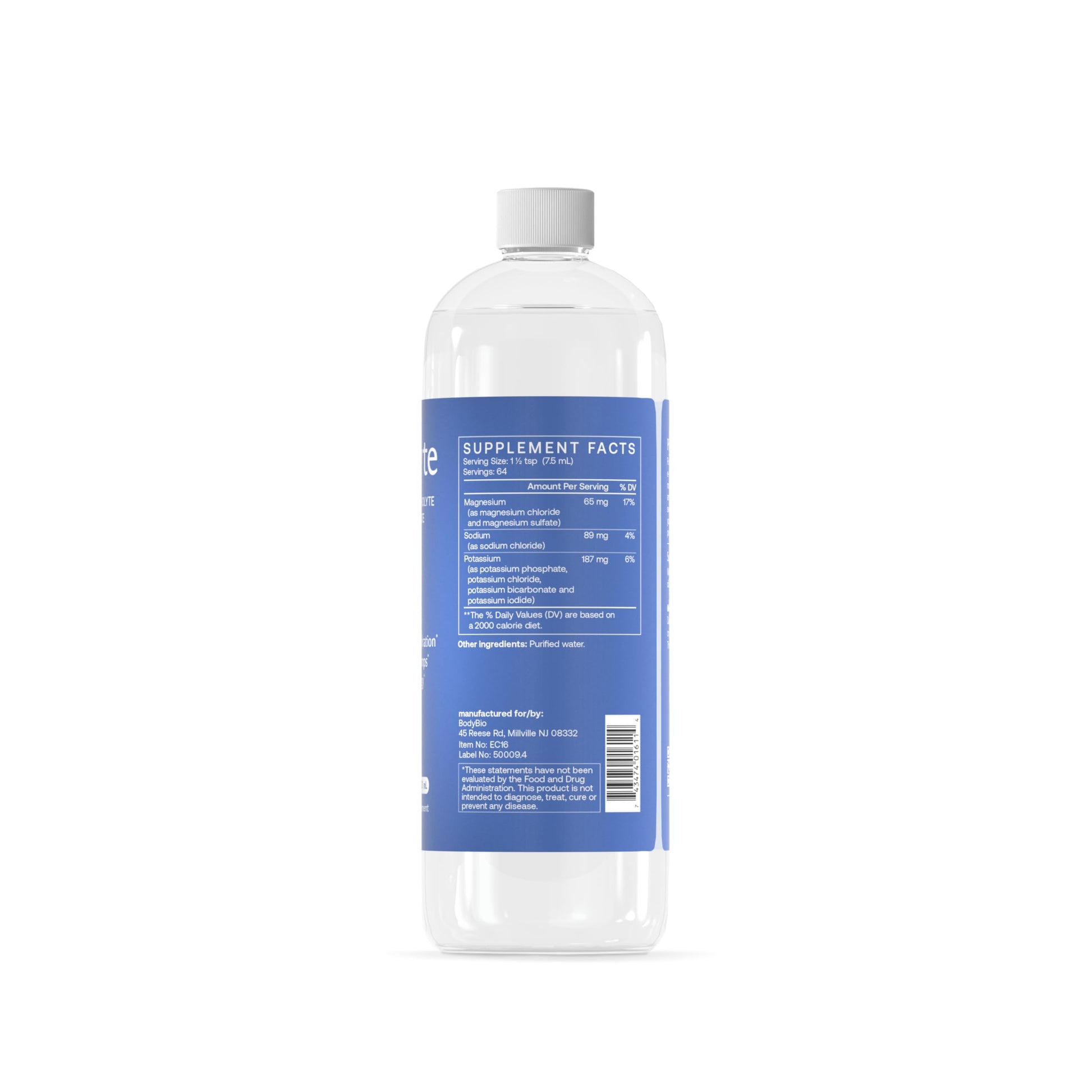 BodyBio e-lyte - Liquid Electrolyte Concentrate for Clean Hydration, Energy & Cramp Relief - No Sugar, No Artificial Flavors, No Fillers, Keto Friendly BodyBio buy supplements canada