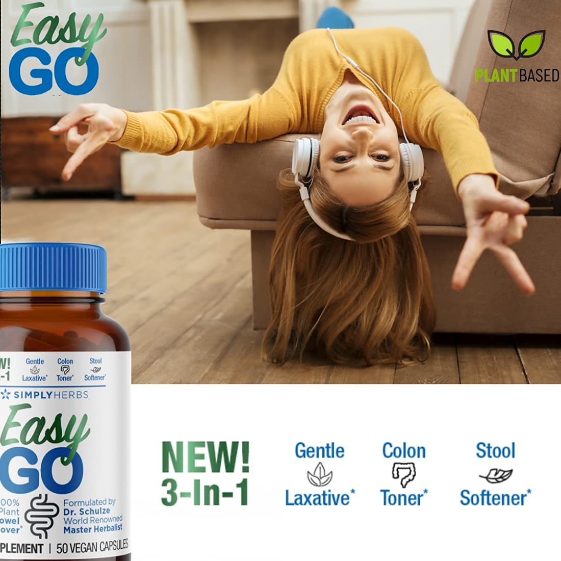 Dr. Schulze's Easy GO Bowel Mover - Formulated Gentle Laxative, Colon Toner & Stool Dr. Schulze's buy supplements canada