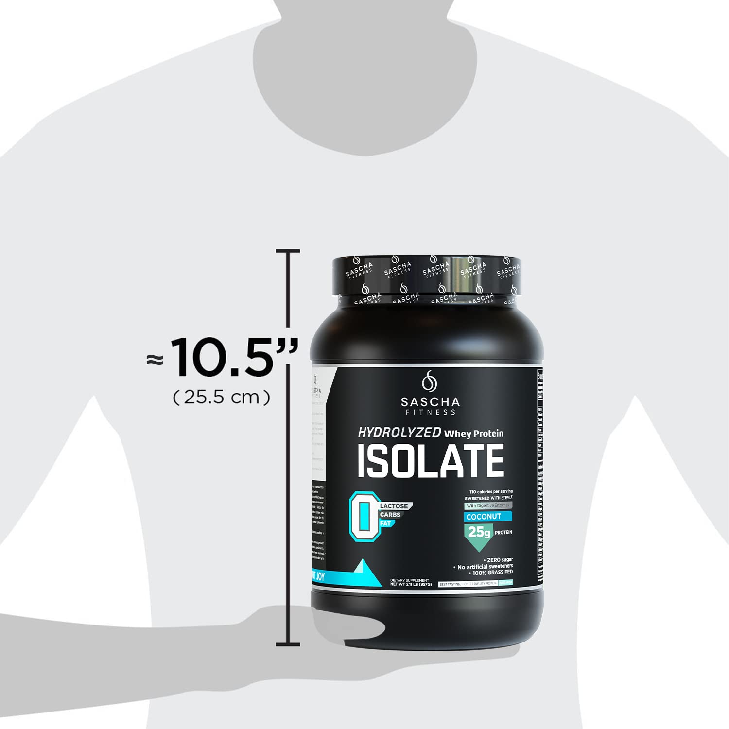 SASCHA FITNESS Hydrolyzed Whey Protein Isolate,100% Grass-Fed (2 Pounds, Coconut) SASCHA FITNESS buy supplements canada
