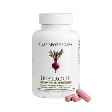 Dear Apothecary Organic Beetroot Capsules | 1300mg Beet Root Powder | Nitric Oxide Precursor | 60 Vegetarian Capsules | Non-GMO, Gluten Free, Vegan Dear Apothecary buy supplements canada