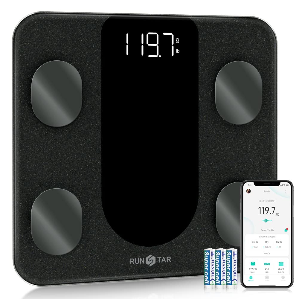RunSTAR Smart Scale for Body Weight, Digital Bathroom Scale BMI Weighing Body Fat Scale runstar buy supplements canada