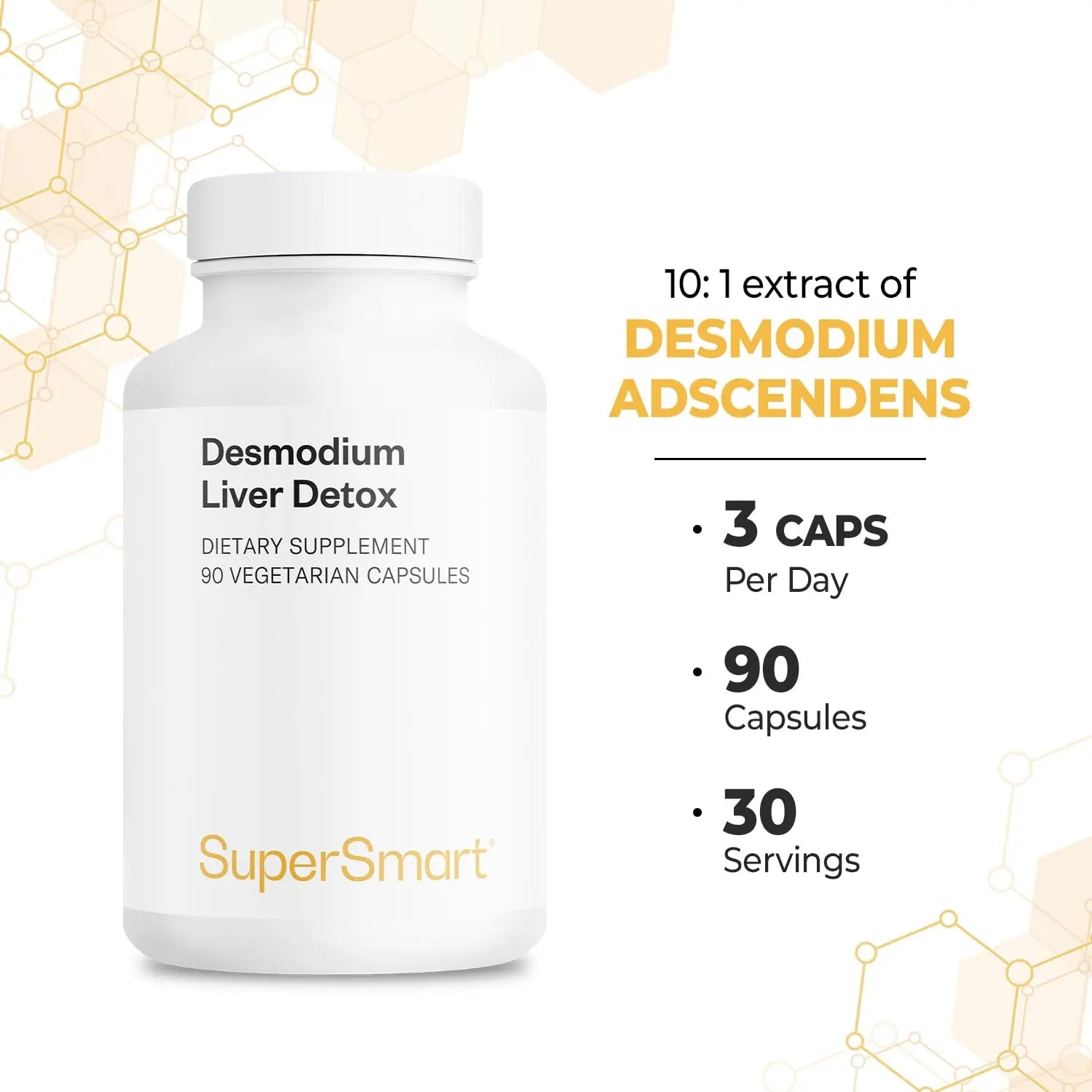 Supersmart - Desmo Forte ™ - Liver Support Supplement - 1:2 Liquid Extract of Desmodium Asdscendens | Non-GMO & Gluten Free - 250 ml Supersmart buy supplements canada