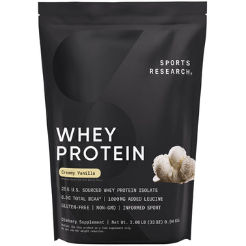 Sports Research Whey Protein Isolate - Sports Nutrition Protein Powder 25g per Serving Sports Research buy supplements canada