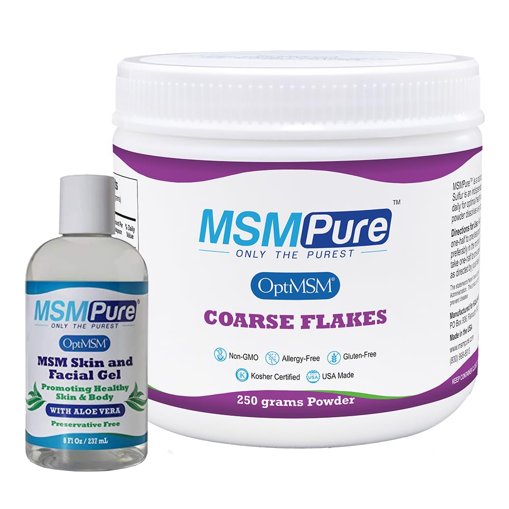 KALA HEALTH MSMPure MSM Coarse Flakes 8.8oz and MSM Gel With Organic Aloe 8oz Bundle KALA HEALTH buy supplements canada