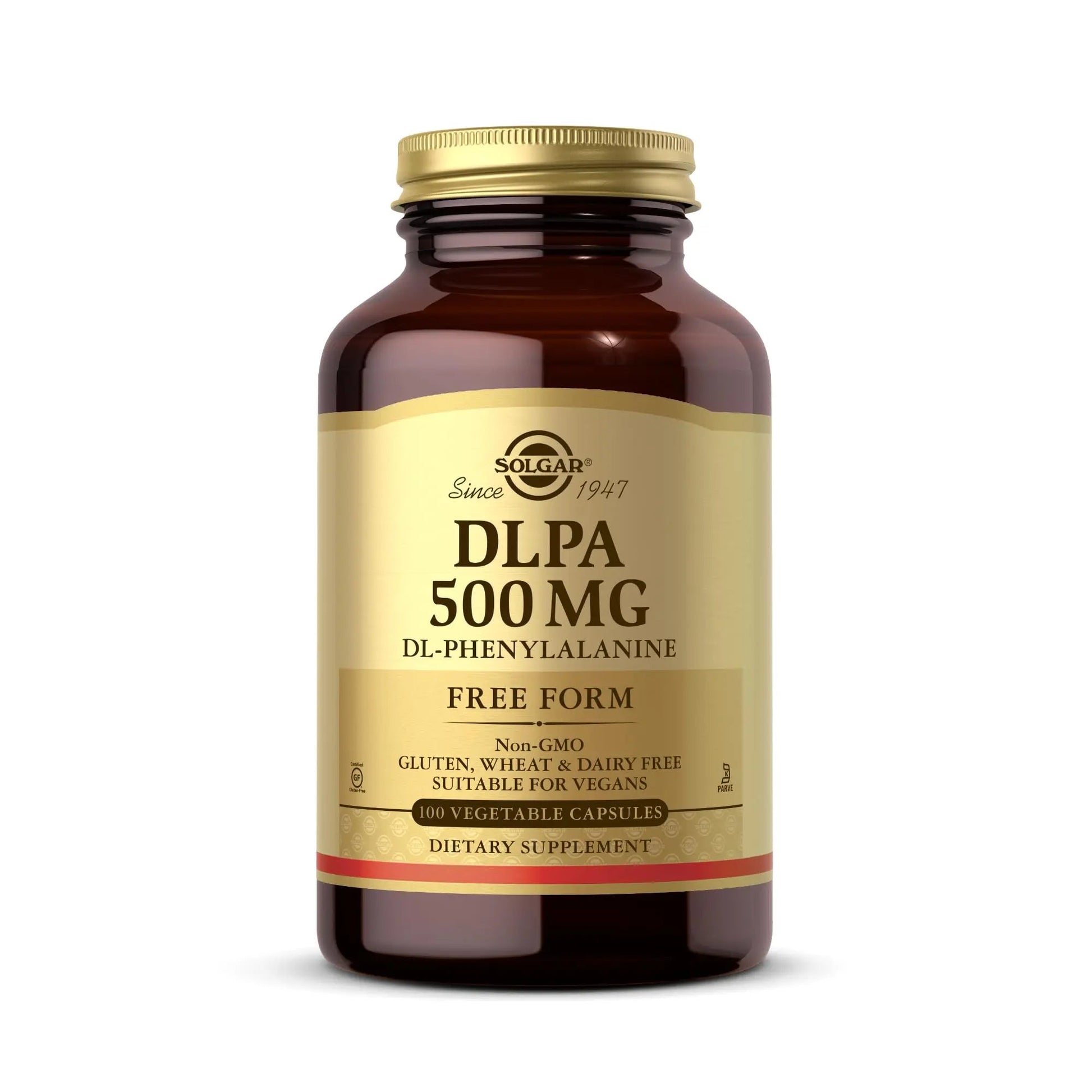 Solgar DLPA 500 mg - 100 Vegetable Capsules - Free Form DL-Phenylalanine - Non-GMO, Vegan, Gluten Free, Dairy Free, Kosher - 100 Servings Solgar buy supplements canada