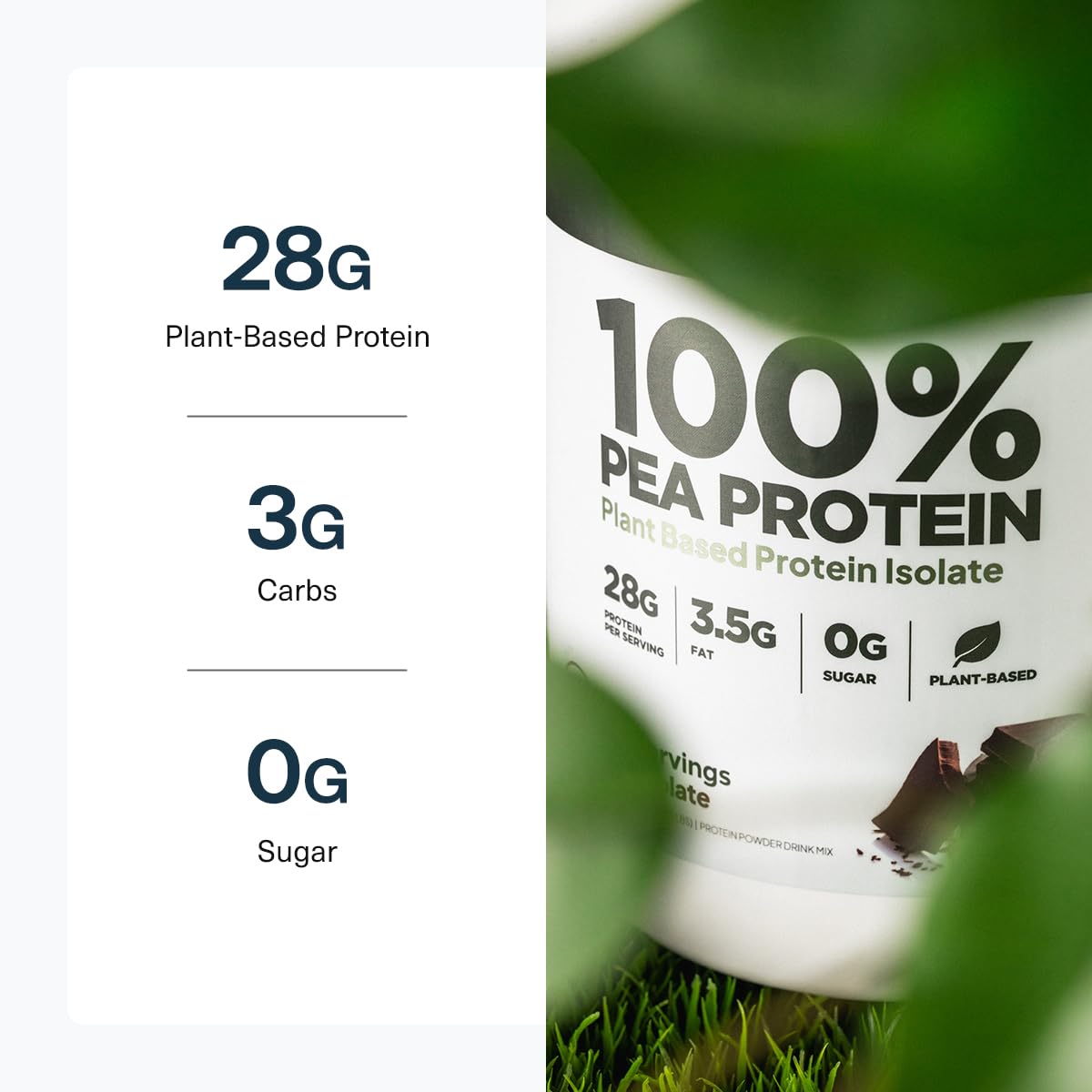 Transparent Labs 100% Pea Protein Powder - 28g Organic Plant Protein per Serving, Clean Pea Isolate Powder, USDA Organic, Vegan, Gluten-Free, Sugar-Free, Non-GMO - 30 Servings, Chocolate Transparent Labs buy supplements canada