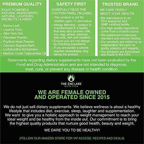Colon Cleanser Detox. Premium 15 Day Fast-Acting Detox Cleanse Diet Pills, Probiotic THE ENCLARE NUTRITION buy supplements canada