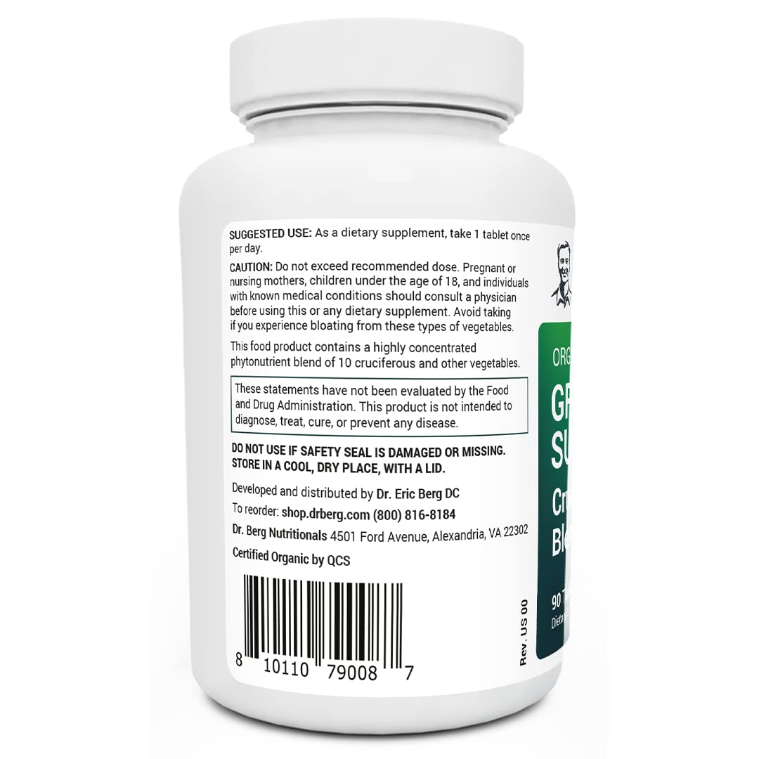 Dr. Berg's Greens Superfood Cruciferous Vegetable Tablets - Vegetable Supplements Dr. Berg Nutritionals buy supplements canada