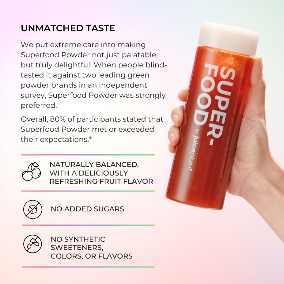 Juice Plus+ - Superfood Powder - Drink with 30 Fruits Berries Veggies Plant Vitamins for Refreshing Immune Wellness Boost - 30 Stick Packs Juice Plus+ buy supplements canada
