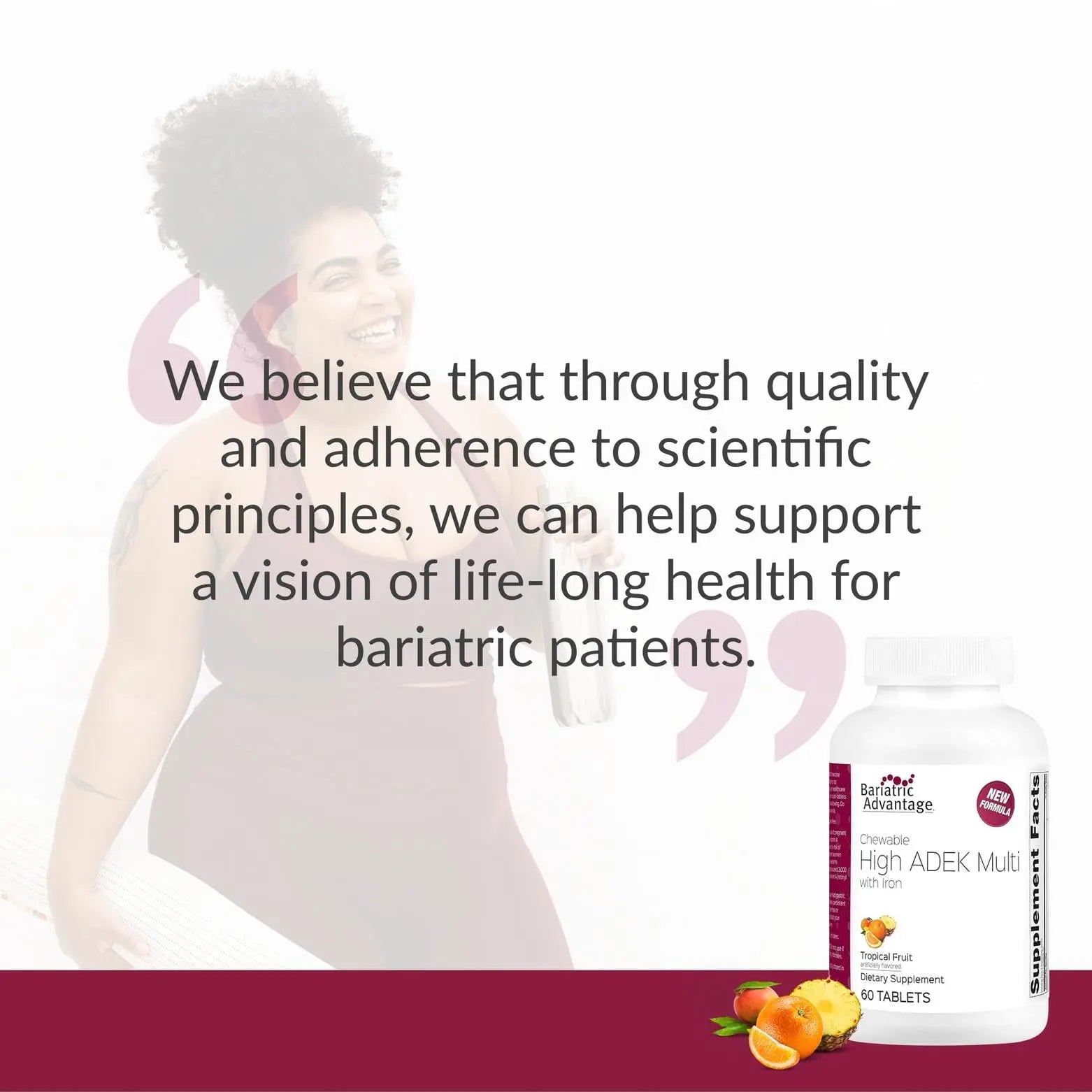 Bariatric Advantage Chewable High ADEK with Iron - for Bariatric Patients - High Potency Vitamin A, D, E & K - Includes B-Vitamins Bariatric Advantage buy supplements canada