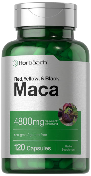 Horbäach Maca Root Capsules for Men and Women | 120 Pills | High Potency Extract | Non-GMO and Gluten Free Formula Horbäach buy supplements canada