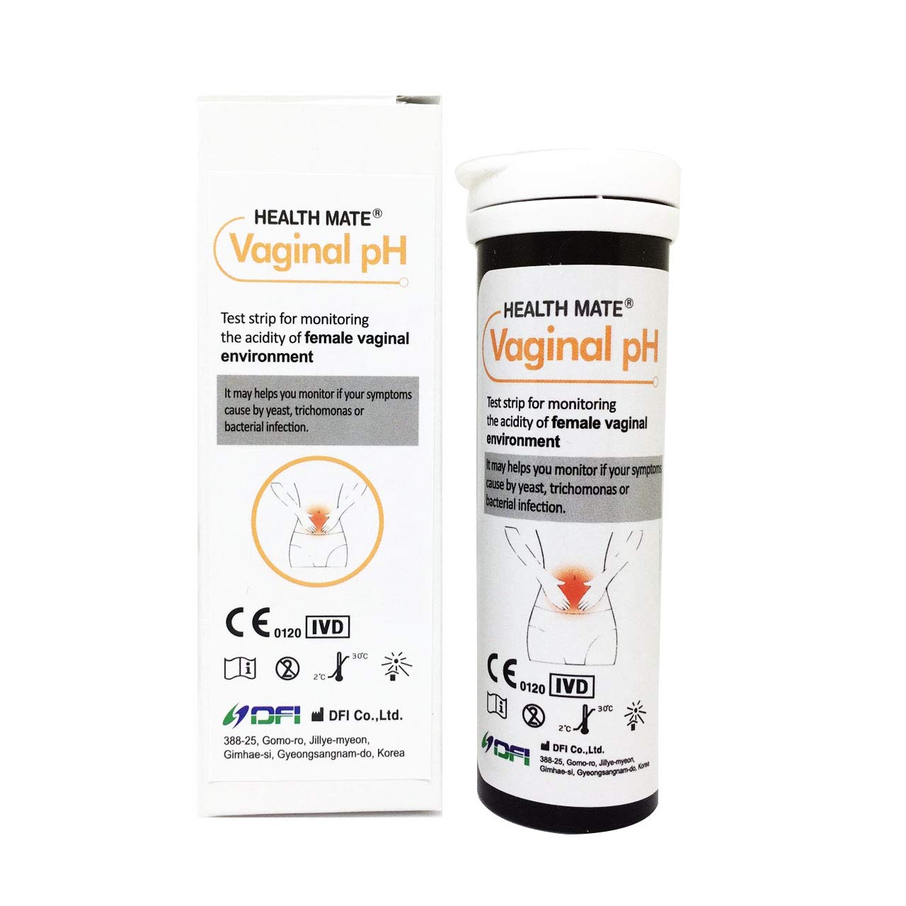 Vaginal Health pH Test Strips Without Swabs - Monitor Vaginal Intimate Health (Pack of 25) DFI buy supplements canada
