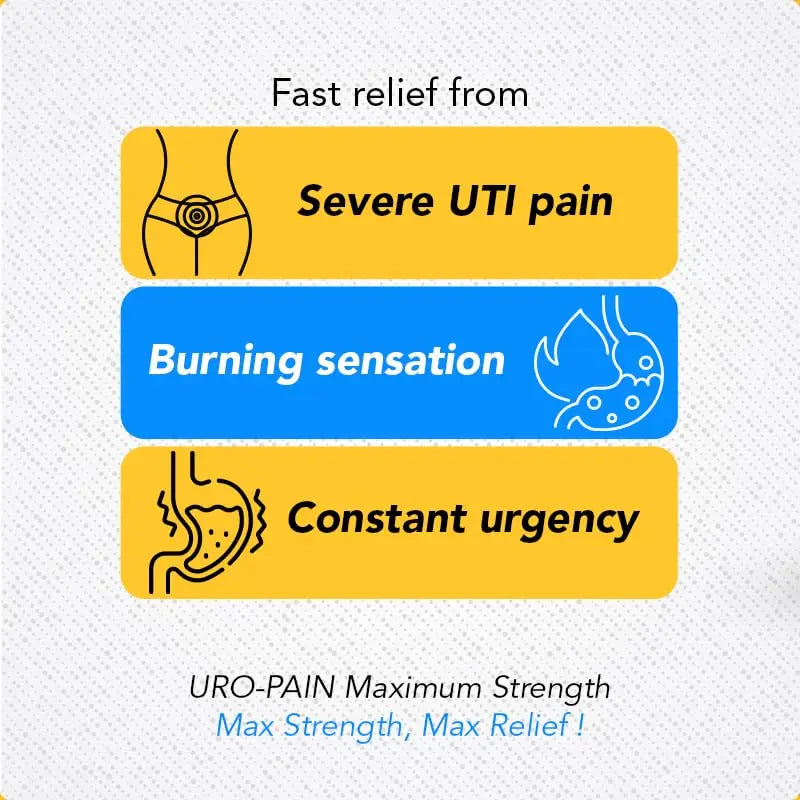 Rising Health - URO Pain Maximum Strength | Urinary Tract Pain Relief | Relief from Pain, Burning and Urgency | 24 Count Rising buy supplements canada