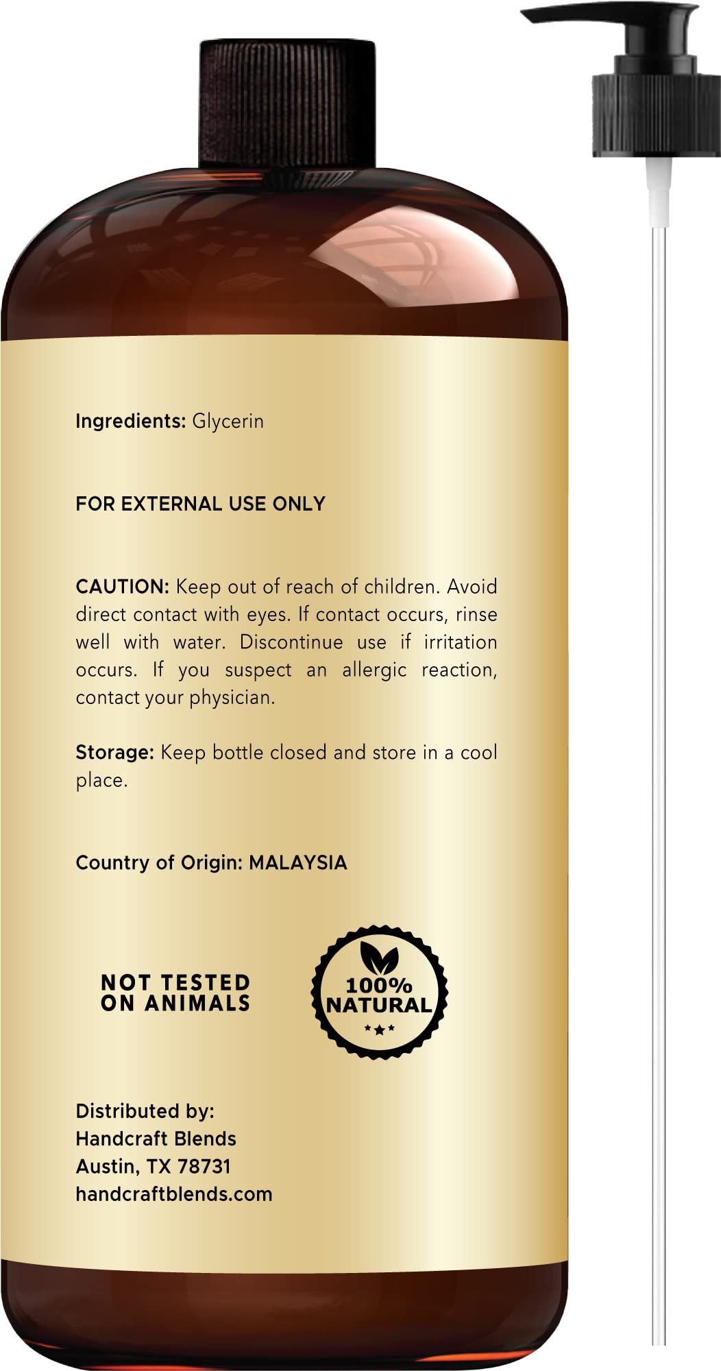 Handcraft Blends Vegetable Glycerin for Skin and Hair 28 oz - Pure Vegetable Glycerin Liquid Handcraft Blends buy supplements canada