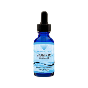 Absonutrix Vitamin D3 K2 Drops, 390mg, 4 Oz Liquid, 302 Servings, Made in USA, Quick Absorption, Quality Potent Ingredients, Non-GMO, GMP Certified, Cruelty-Free Products, Bone Strength Supplements Absonutrix buy supplements canada