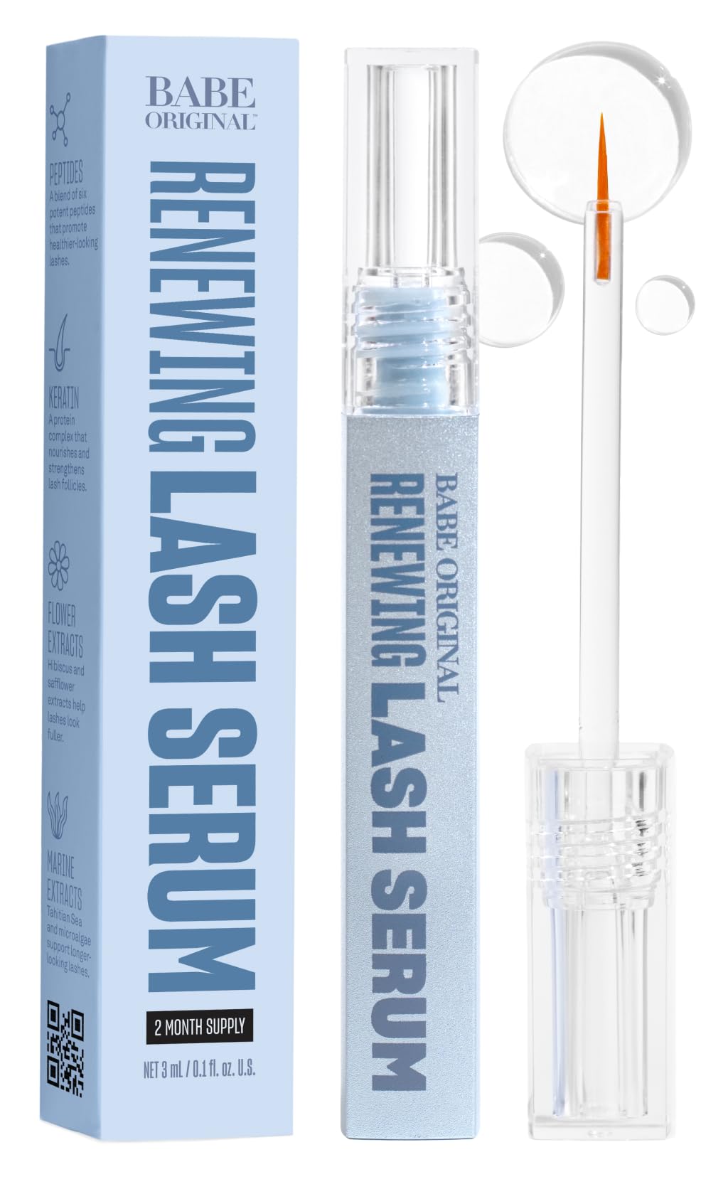 BABE ORIGINAL Renewing Lash Serum – Prostaglandin-Free, Peptide-Infused Gentle Lash Serum for Fuller, Longer-Looking Lashes, Lash Enhancing Treatment BABE ORIGINAL buy supplements canada