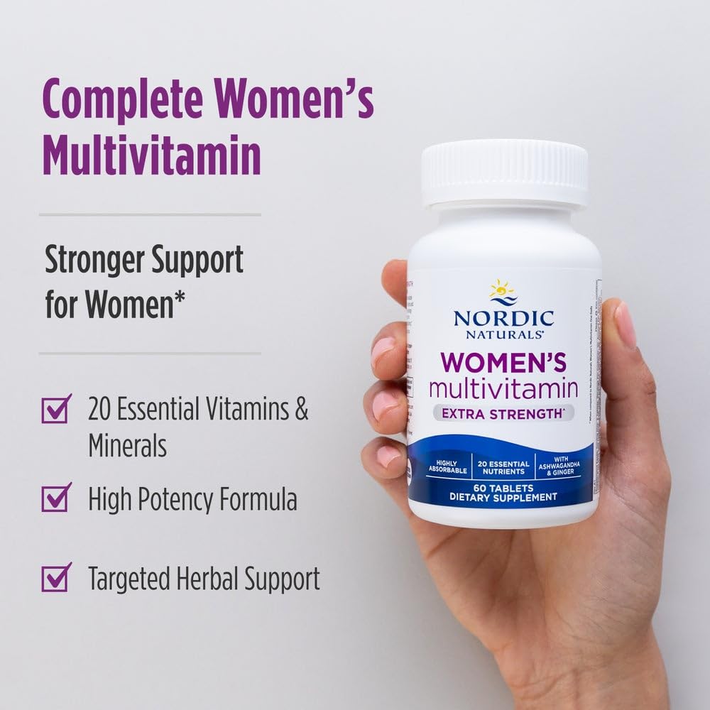 Nordic Naturals Women’s Multivitamin Extra Strength - Skin, Hair, Energy, & Bone Support - Immunity Supplement - 20 Essential Nutrients - 60 Tablets - 30 Servings Nordic Naturals buy supplements canada