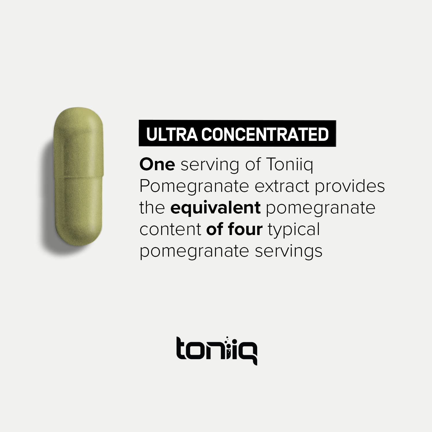 Toniiq Pomegranate Extract - Ultra High Potency 35:1 Extract with 90% Ellagic Acid - Highly Concentrated - Third-Party Lab Tested - 120 Capsules Toniiq buy supplements canada